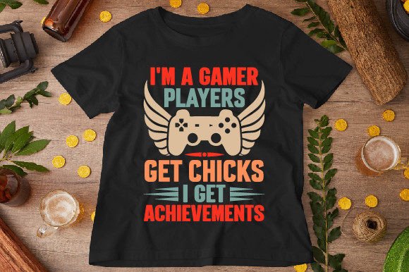 A Gaming T-Shirt Design That Celebrates Achievement
