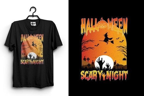 Elevating Your Halloween Brand with the Halloween Scary Night T-Shirt Design