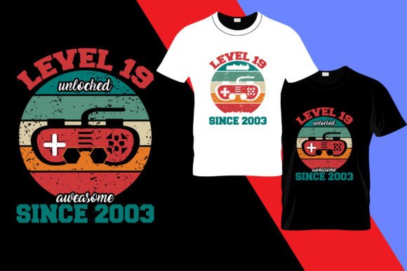 Level 03 Unlocked Awesome Since 2019: A Distinct Gaming T-Shirt Design for Print